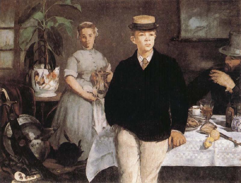 Edouard Manet Louncheon in the Studio china oil painting image